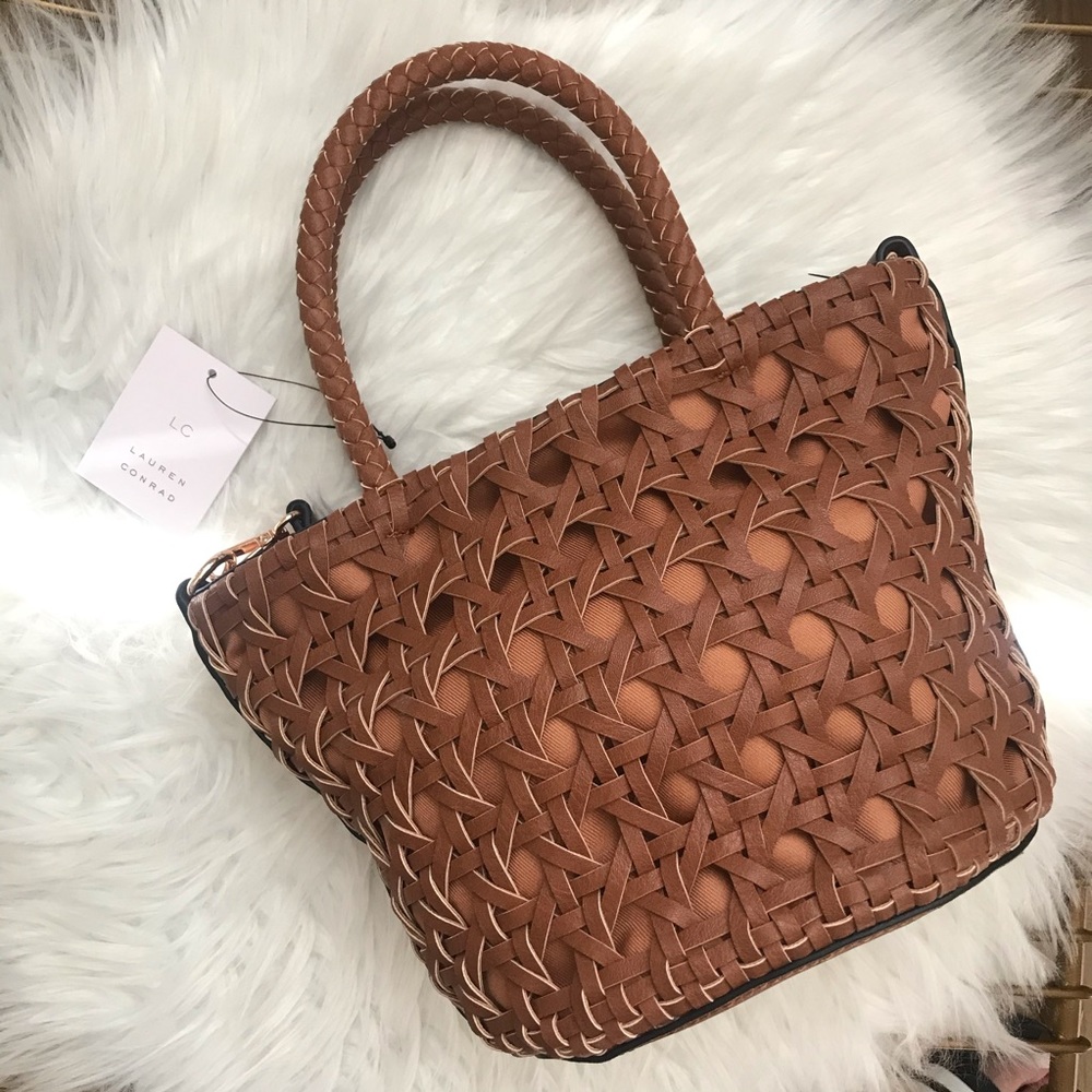 LC Lauren Conrad Woven Tote Bag
